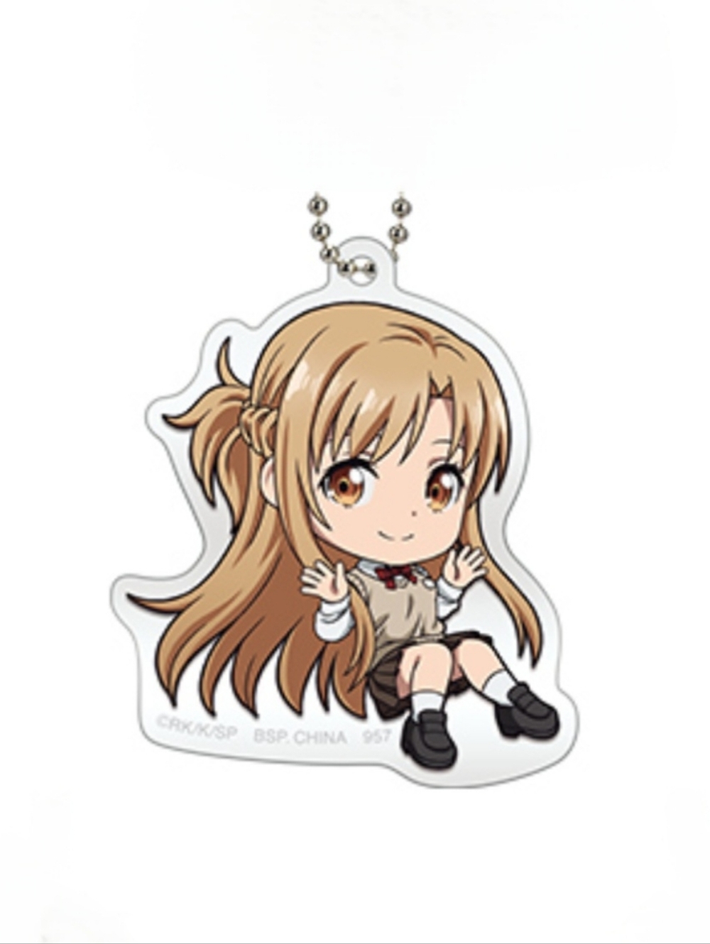 Sword Art Online Asuna Waving Acrylic Charm Keychain